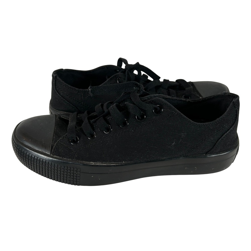 TredSafe Mens Pepper Slip Resistant Work Shoes Black Canvas Sneakers Size 9